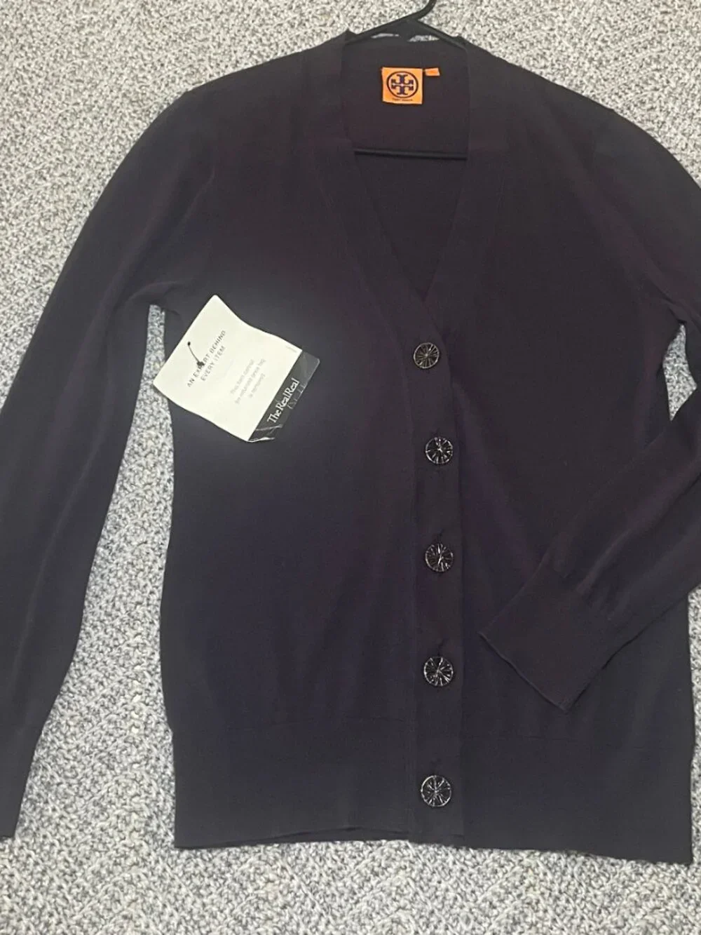 Tory Burch dark Purple Cardigan / Sweater size L
